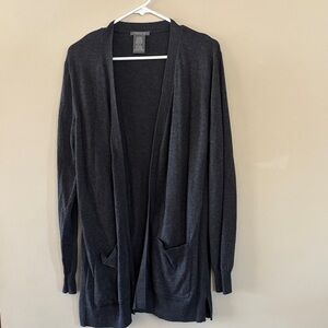 Matty M Dark Gray Open Cardigan